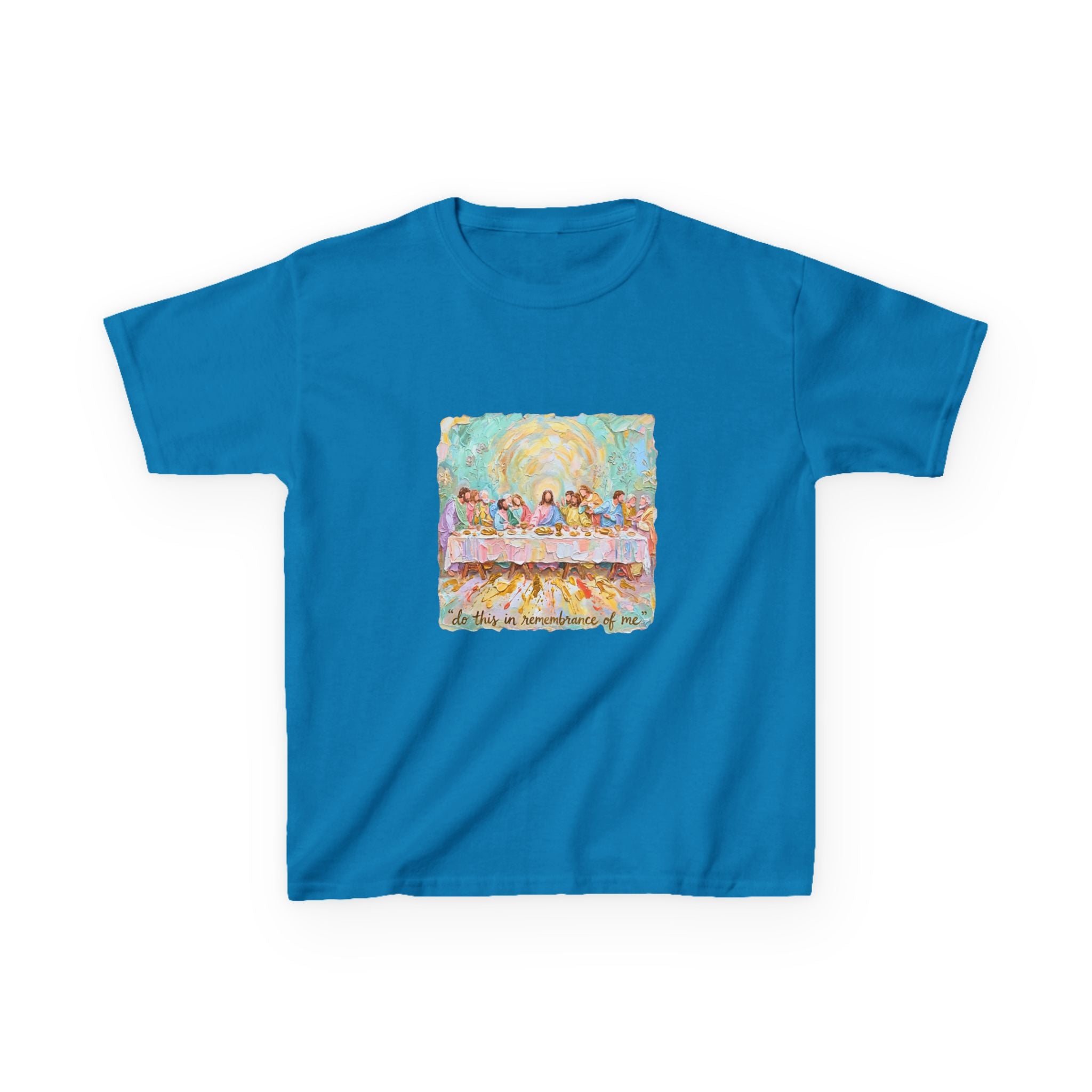 Kids Tee — Colorful 'The Last Supper' Painterly Art Shirt for Children