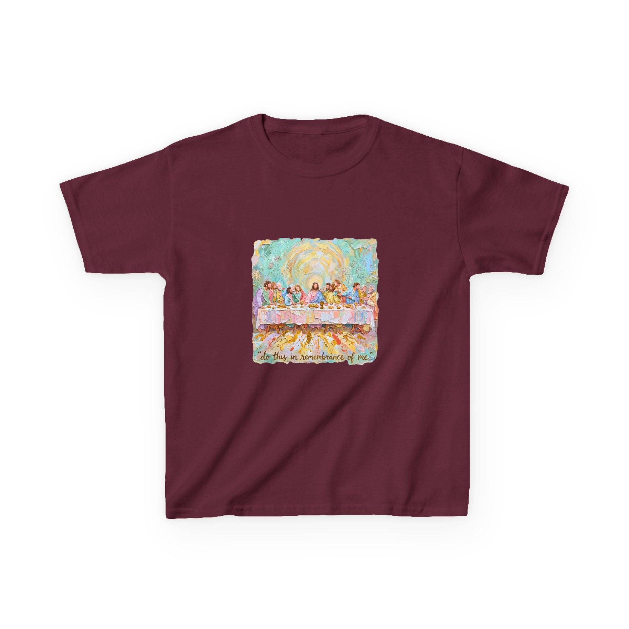 Kids Tee — Colorful 'The Last Supper' Painterly Art Shirt for Children