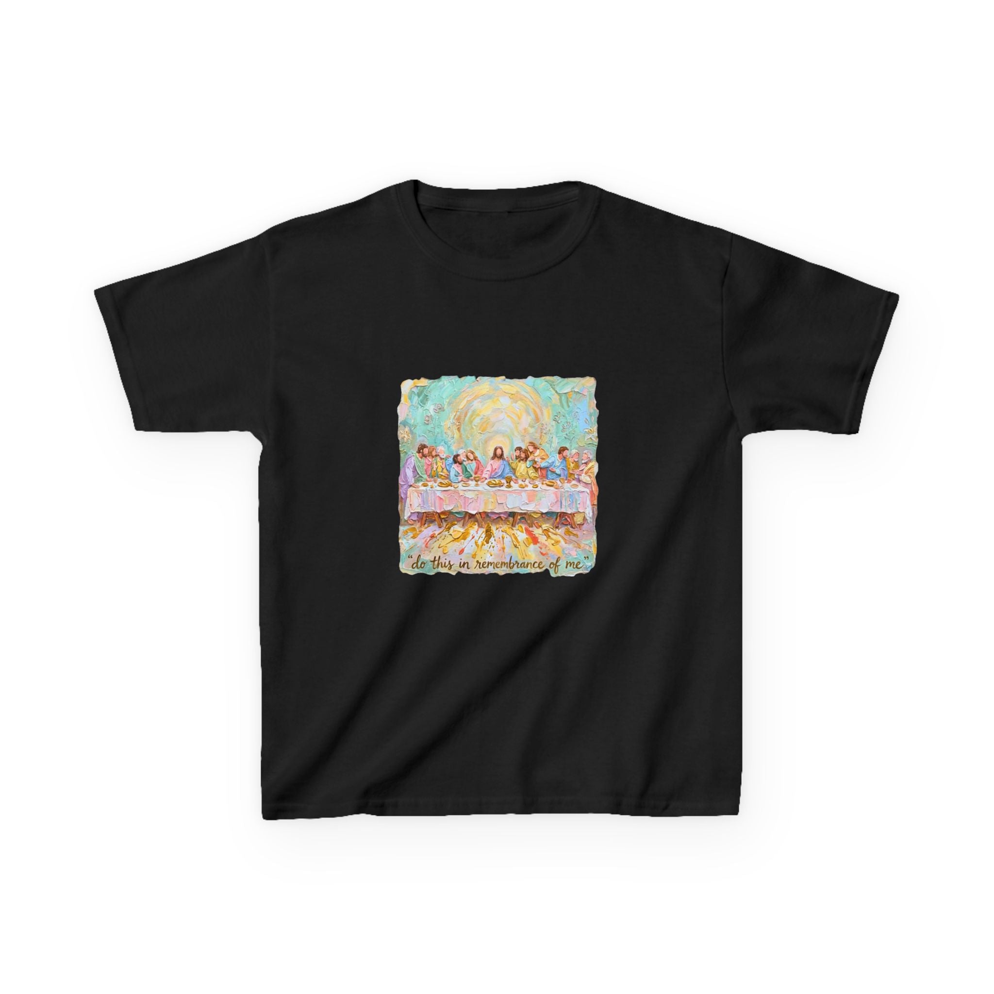 Kids Tee — Colorful 'The Last Supper' Painterly Art Shirt for Children