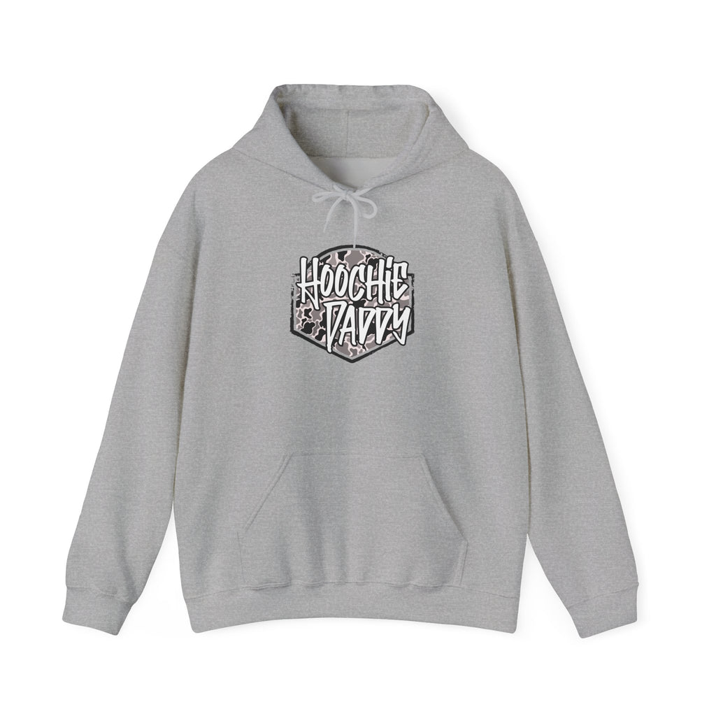 Hoochie Daddy Hoodie - Retro Badge Graphic Pullover