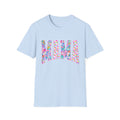 Mama Floral Pattern T-Shirt — Colorful ‘MAMA’ Lettering Tee for Moms, Mother’s Day Gift