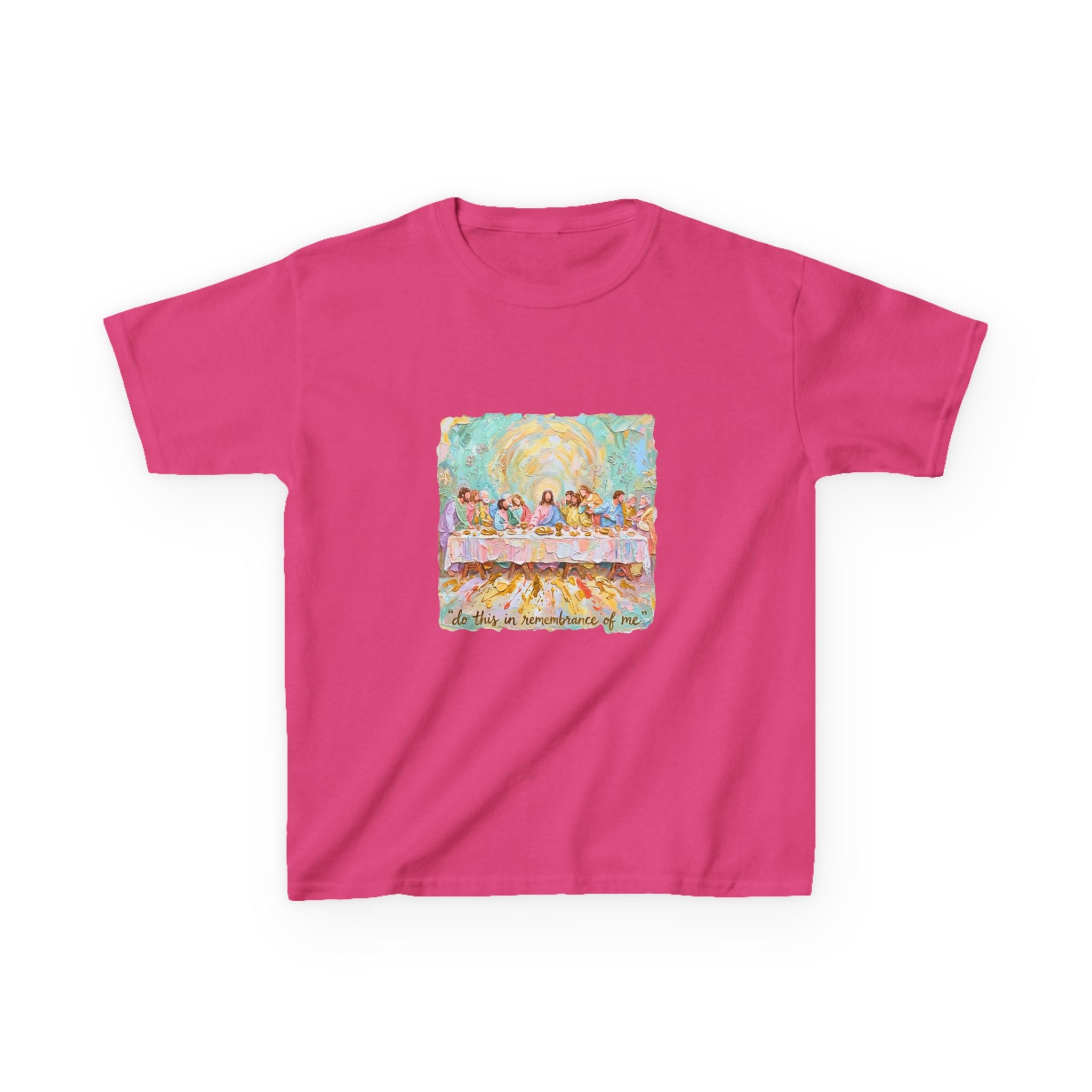Kids Tee — Colorful 'The Last Supper' Painterly Art Shirt for Children