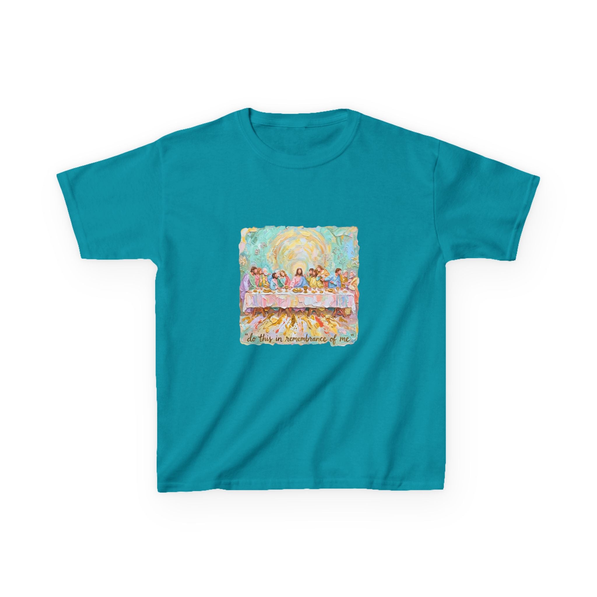Kids Tee — Colorful 'The Last Supper' Painterly Art Shirt for Children