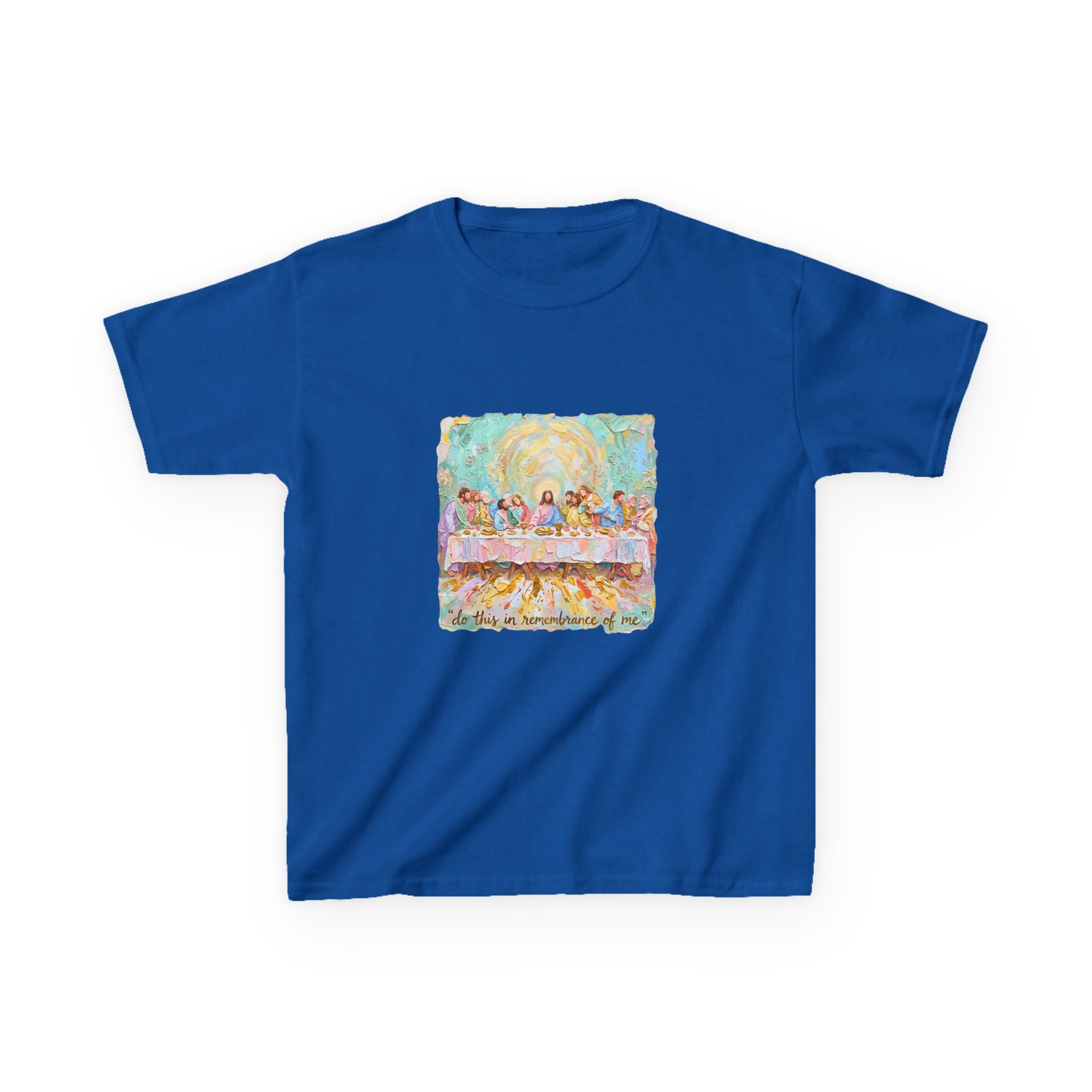 Kids Tee — Colorful 'The Last Supper' Painterly Art Shirt for Children