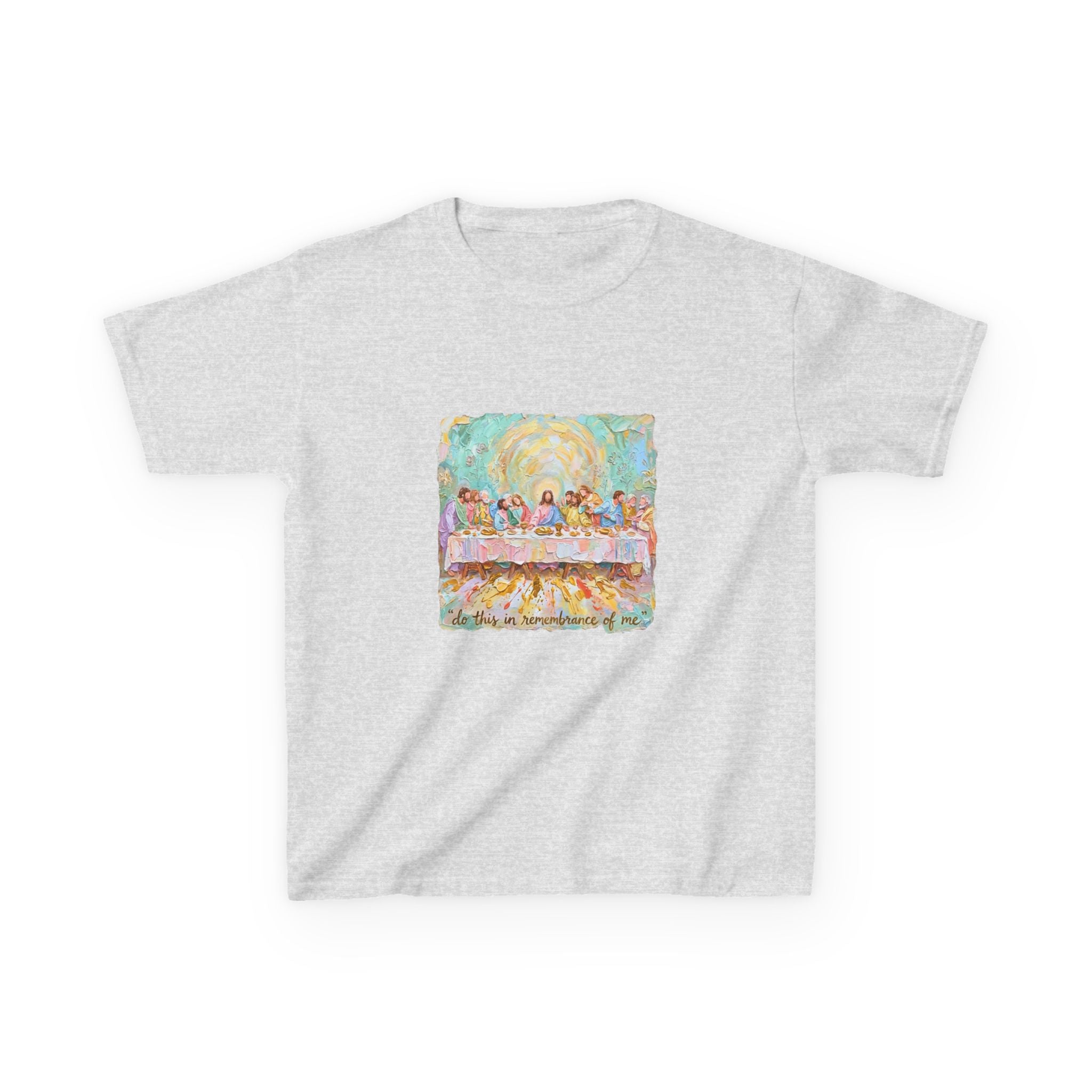 Kids Tee — Colorful 'The Last Supper' Painterly Art Shirt for Children