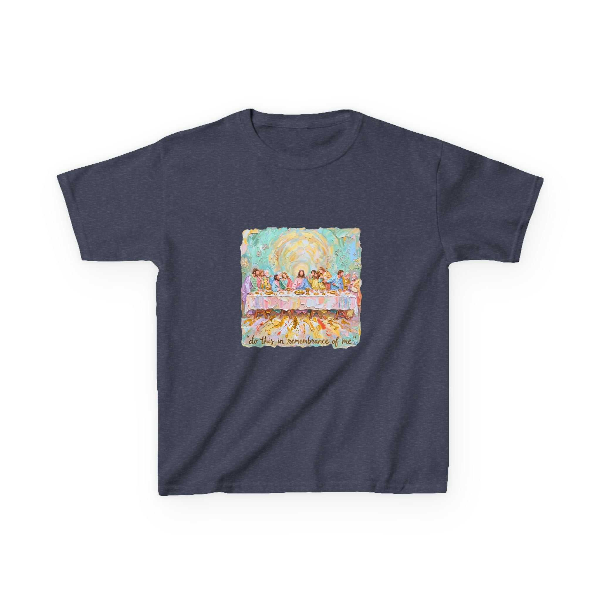 Kids Tee — Colorful 'The Last Supper' Painterly Art Shirt for Children