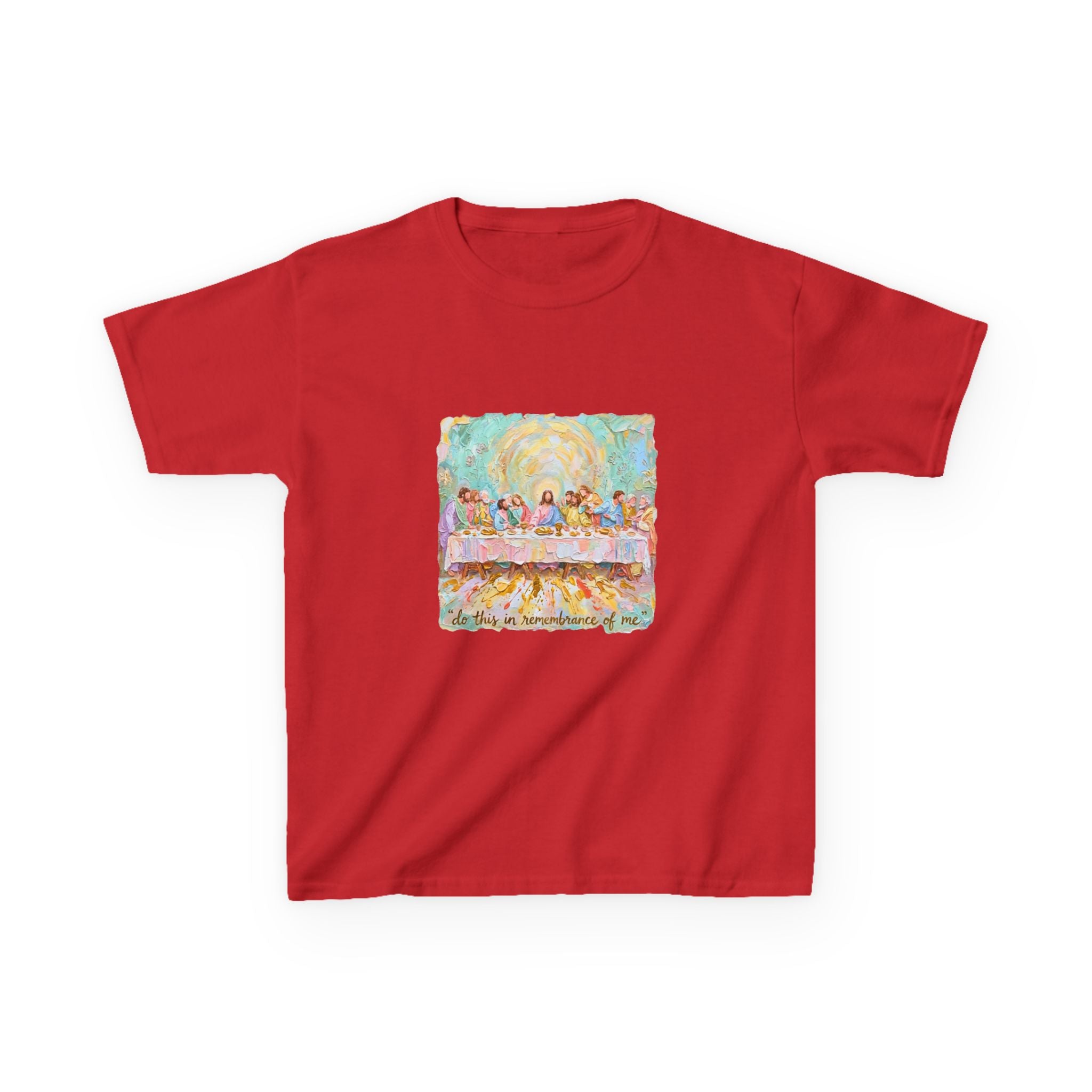 Kids Tee — Colorful 'The Last Supper' Painterly Art Shirt for Children