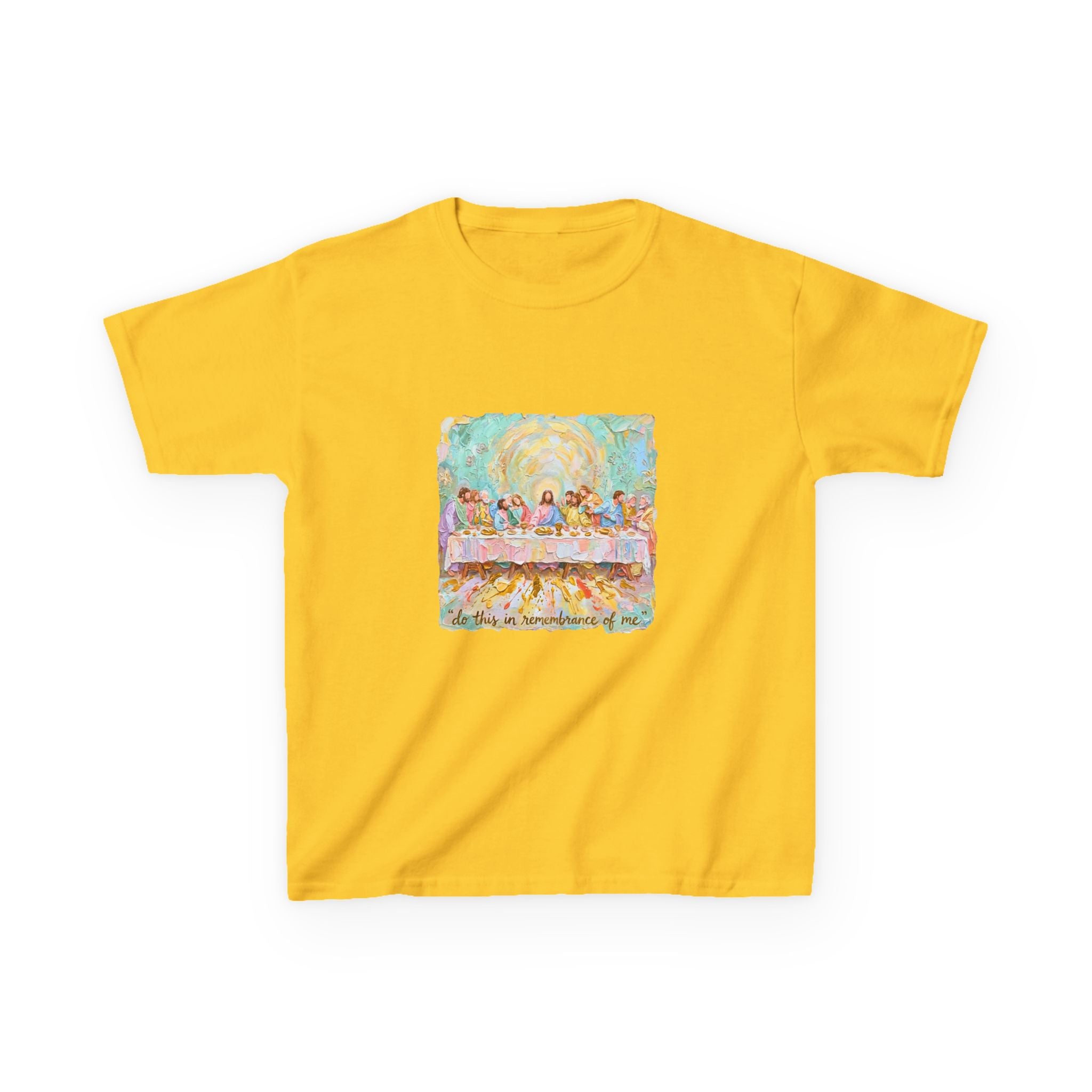 Kids Tee — Colorful 'The Last Supper' Painterly Art Shirt for Children